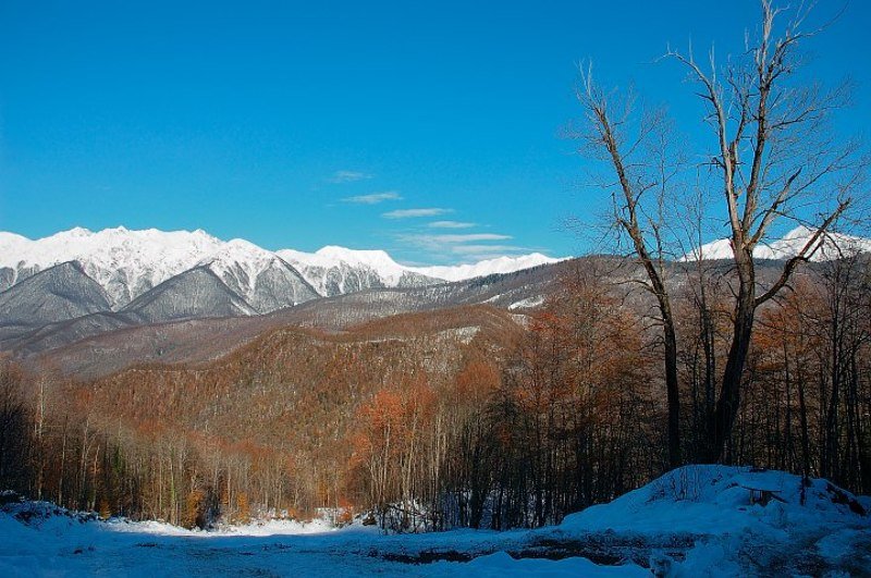 горы, красная поляна, хребет ачишхо Вид на Ачишхо фото превью