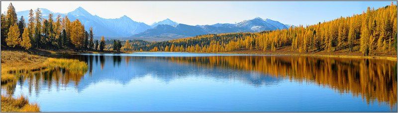 Голубые горы в золотой оправе фото превью