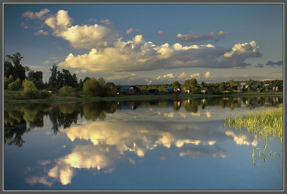 река , облака , лето, Алексей