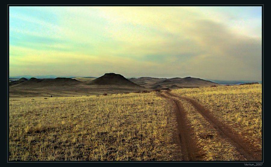 Степь,Бурятия,горы,холмы,весна, Игорь Глушко