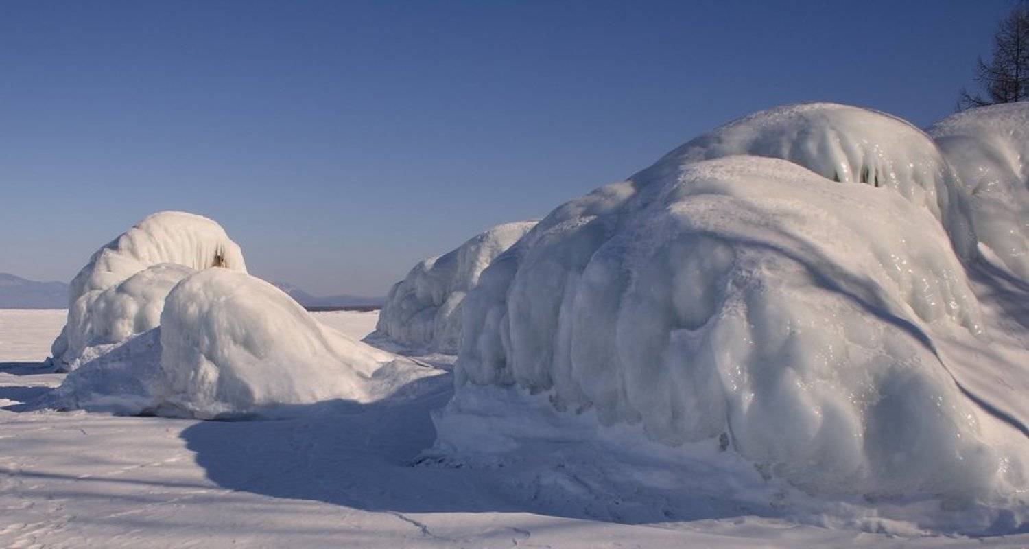 Бурятия, Байкал, зима, лед, камни, Олег Шубаров