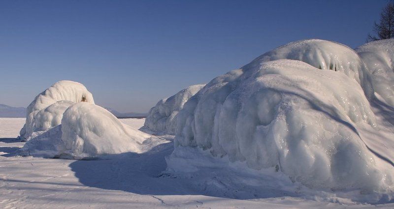 Бурятия, Байкал, зима, лед, камни Зимние одежды фото превью
