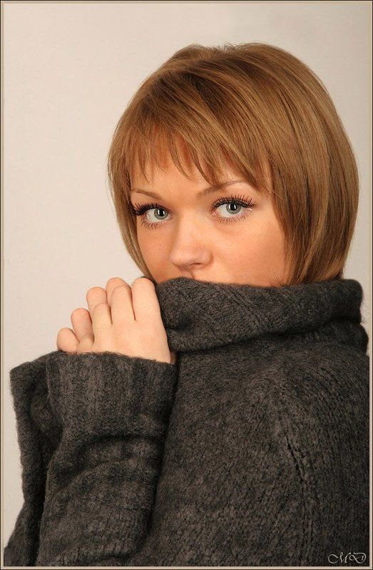 девушка,портрет, зима, свитер,холодно,глаза Согрей меня взглядом фото превью