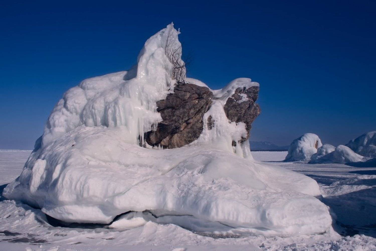 Бурятия, Байкал, зима, лед, камни, Олег Шубаров