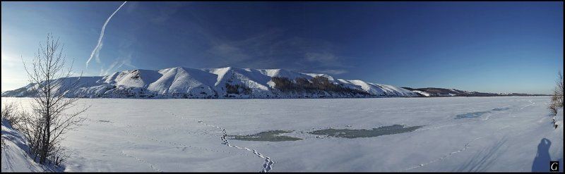 нижняя кама, панорама, начало марта Начало марта на Нижней Каме. фото превью