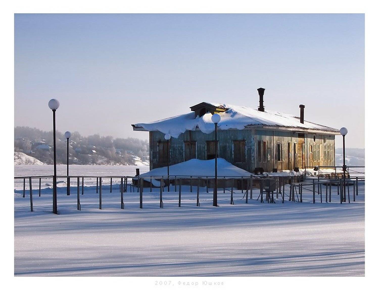 Волга, зима, старая пристань, Плес, Федор Юшков