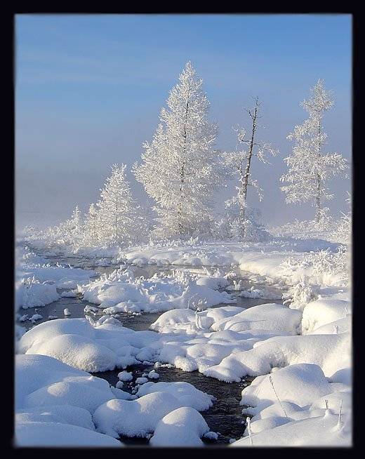 ручей зима, Солодухин Виктор