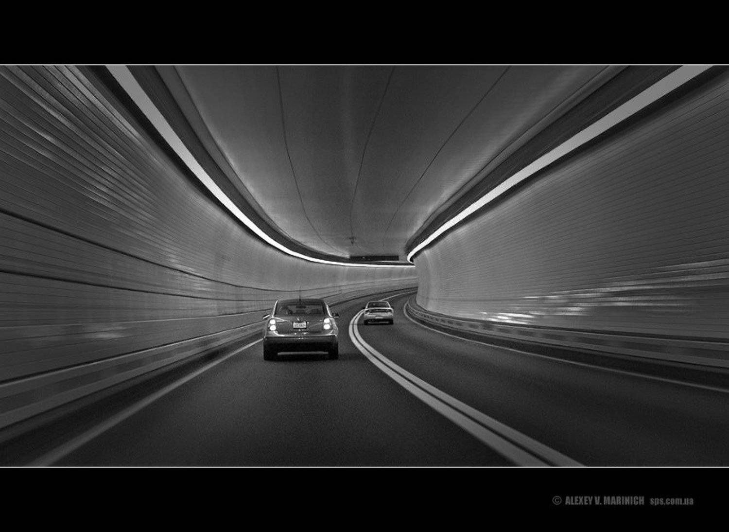 лабиринт, трасса, туннель, дорога, машина, движение, скорость, динамика, водитель, чб, сша, америка, вашингтон, лето, жанр, фото, маринич, алексей, alexey, marinich, Alexey Marinich