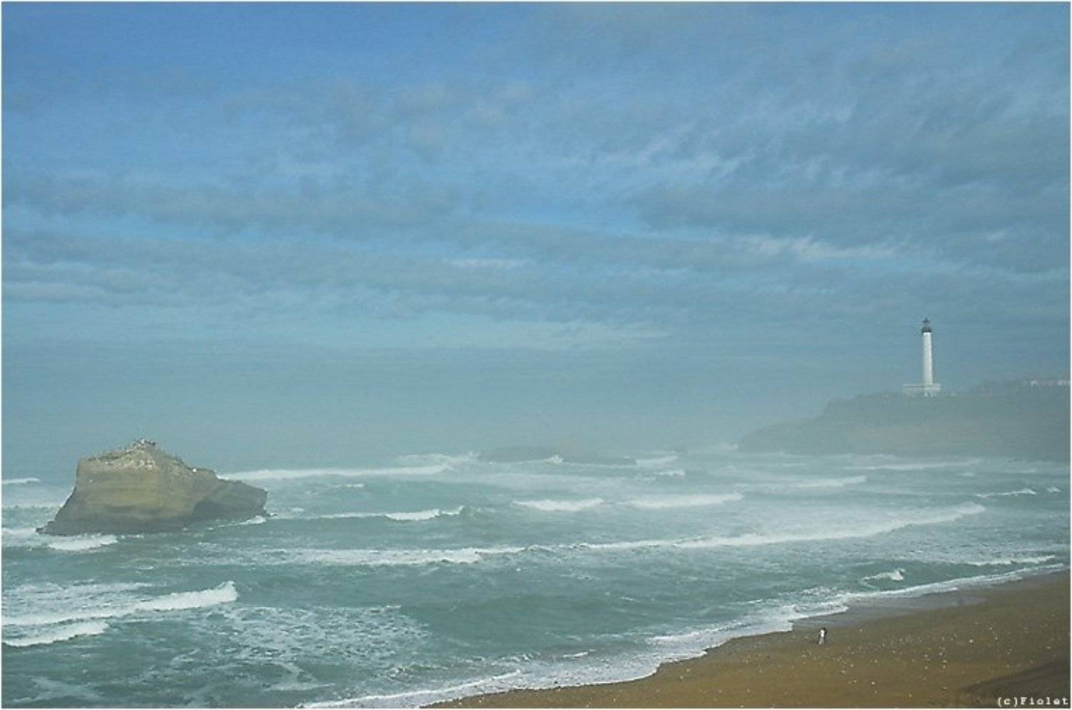 Франция, Биариц, побережье, утро, небо, море, Andrey N. Sliozberg