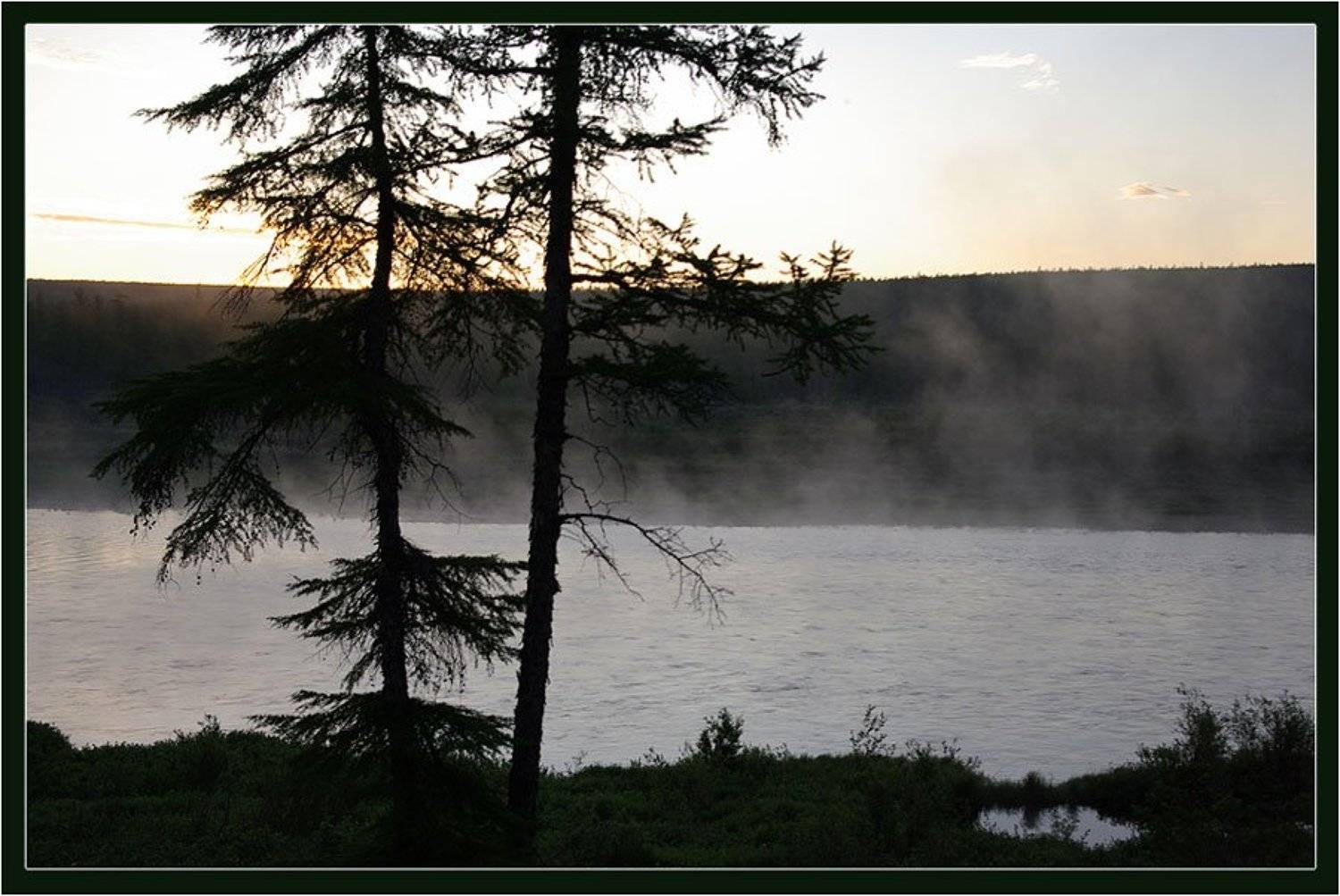 ночь,река,тайга, Солодухин Виктор
