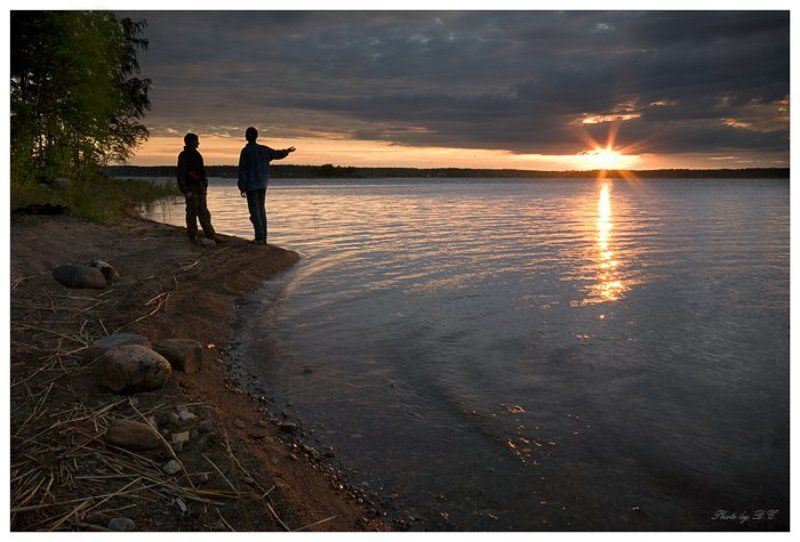 карелия, залив, закат, ладожский залив *** фото превью