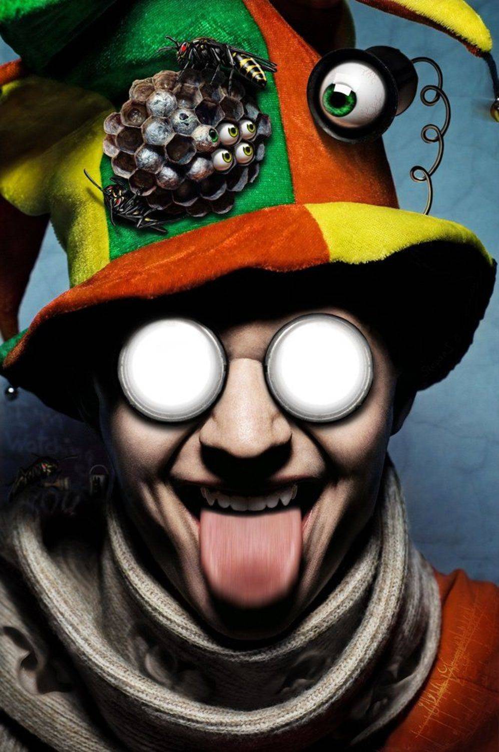 full, metal, bee, light-eye, ear-scarf,, StepanS