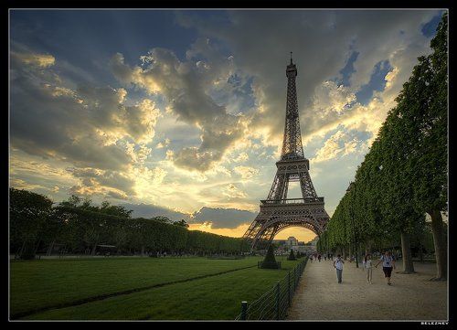 закат от эйфеля