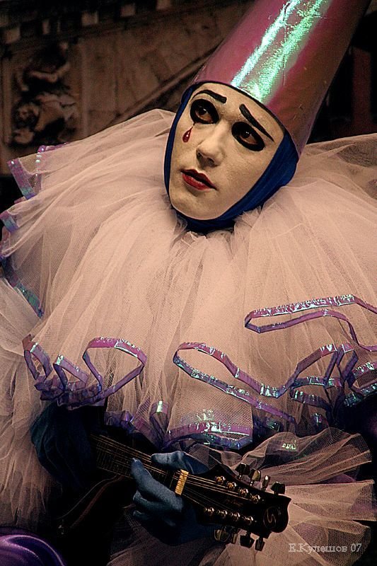 пьеро, клоун, маска,кулешов Мой грустный Пьеро... фото превью