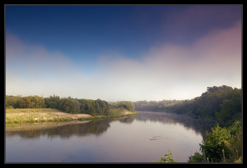 утро, река, сура, туман, вода, 6:00 PM фото превью