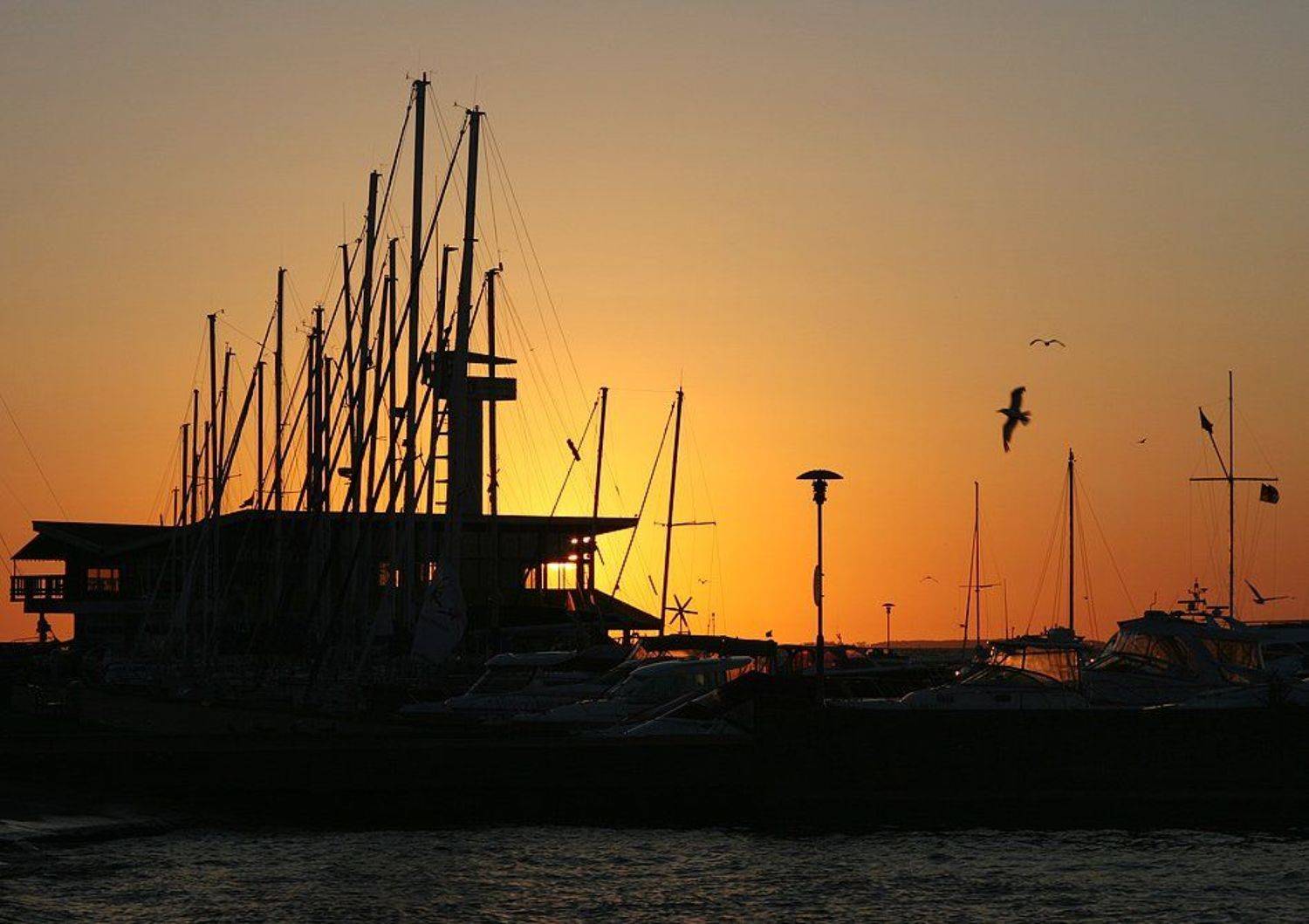 куршский залив, нида, пристань, рассвет, Сергей Марискин