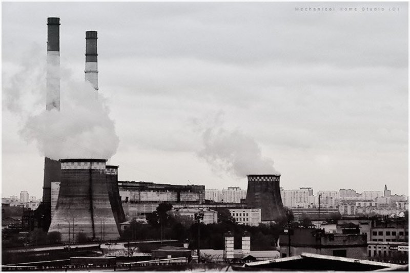 индустриализация, тэц, трубы ... фото превью