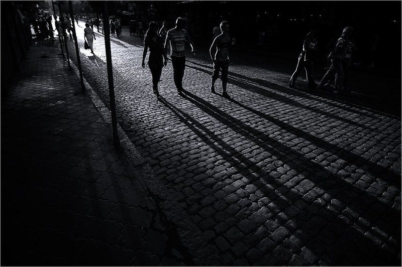 одесса, дерибасовская, закат, тени, август Закат на Дерибасовской #2 фото превью