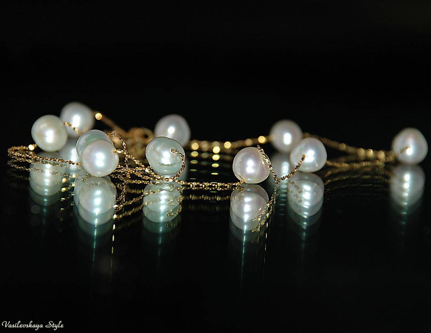 жемчуг, золото,блеск, Василевская Надежда