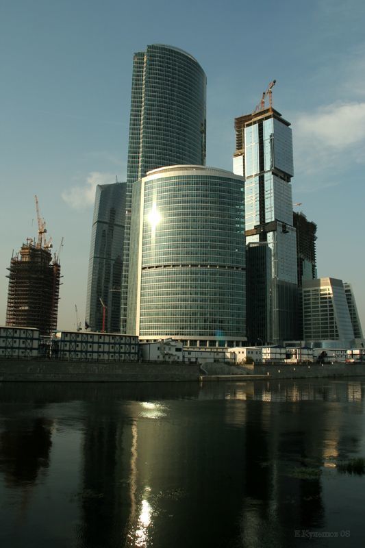 город,москва,сити, река, вечер,сумерки,кулешов Сити... фото превью