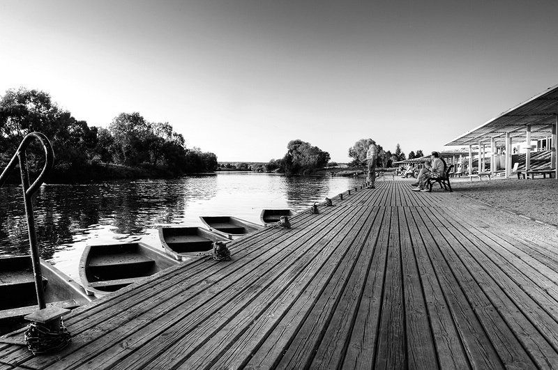 закат,причал,рыбалка *** фото превью