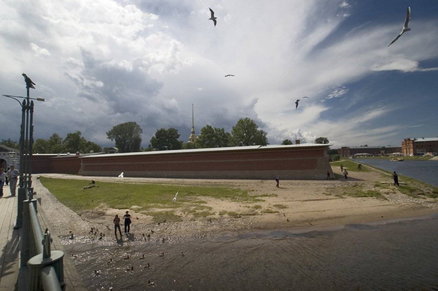 петропавловская крепость,небо,люди,город,чайки,утки, Евгений Пугачев.