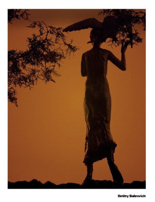 лес, нимфа, сова Лесная нимфа и сова фото превью