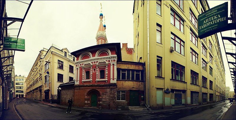 москва, столица, панорама, город [старопанский переулок] фото превью