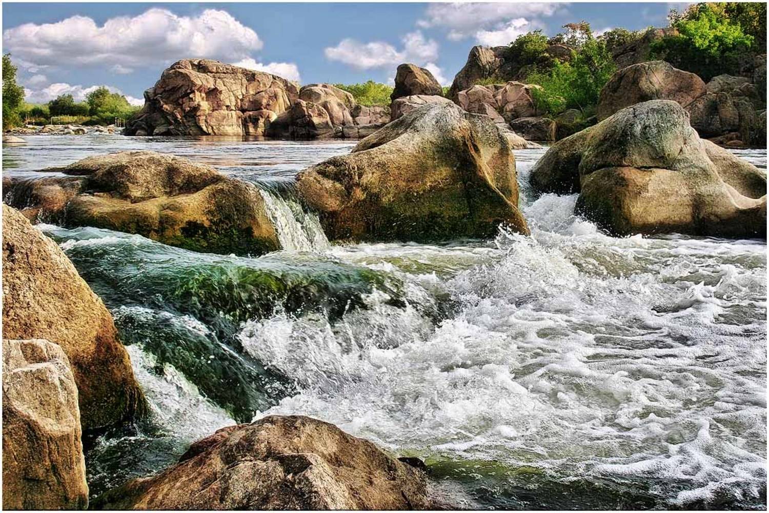 пейзаж, природа, река, скалы, Александр Батурский