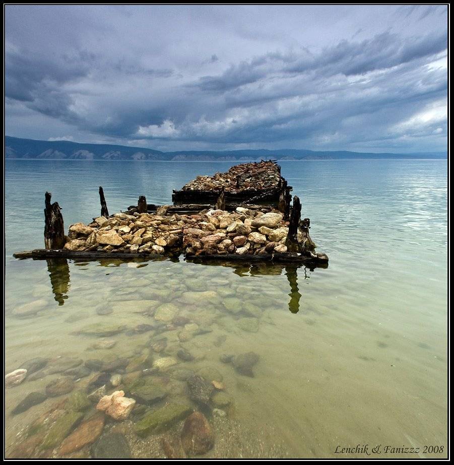 озеро, байкал, остров, ольхон, бухта, песчаная, пирс, Лена