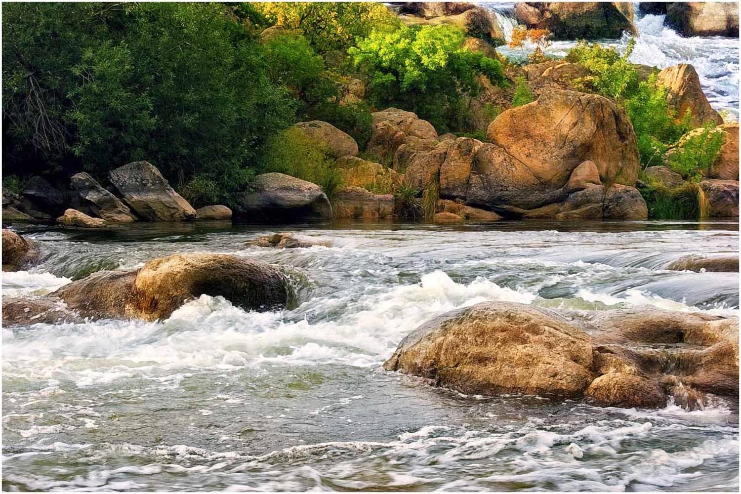 пейзаж, природа, река, скалы, Александр Батурский