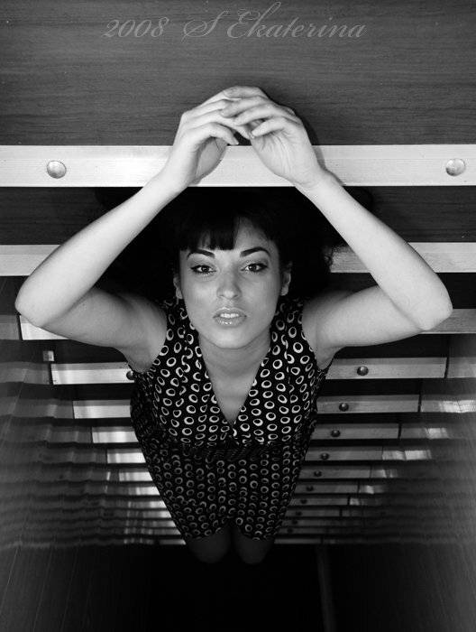 лестница, вверх, девушка, чб, Екатерина