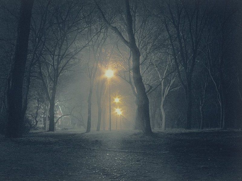 ночь , туман Ночь фото превью