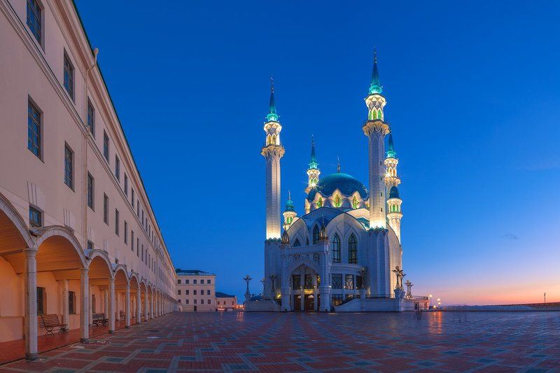 татарстан, казань, мечеть, кул, шариф, вечер, закат КУЛ ШАРИФ. фото превью