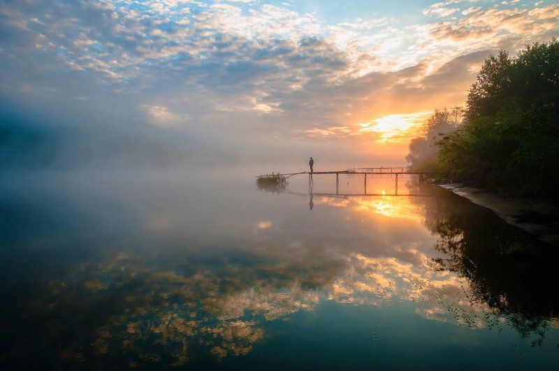 Река и небо фото превью