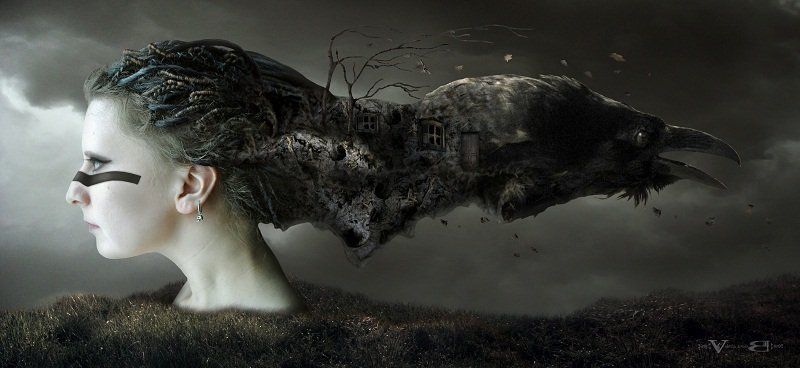 арт, фото, сюрреализм Пребывание в подсознательной параллели фото превью