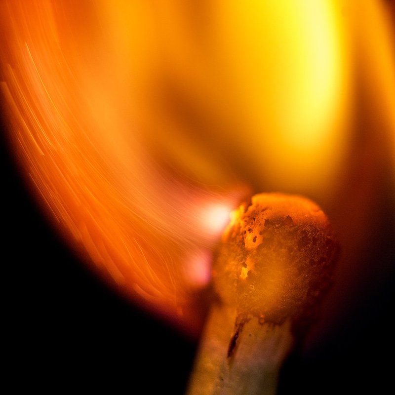 пламя, огонь, красота, макро, спичка Пламя фото превью