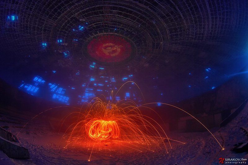 steel wool, photography, communist, ruins monument, bulgaria, Sparkle of History фото превью