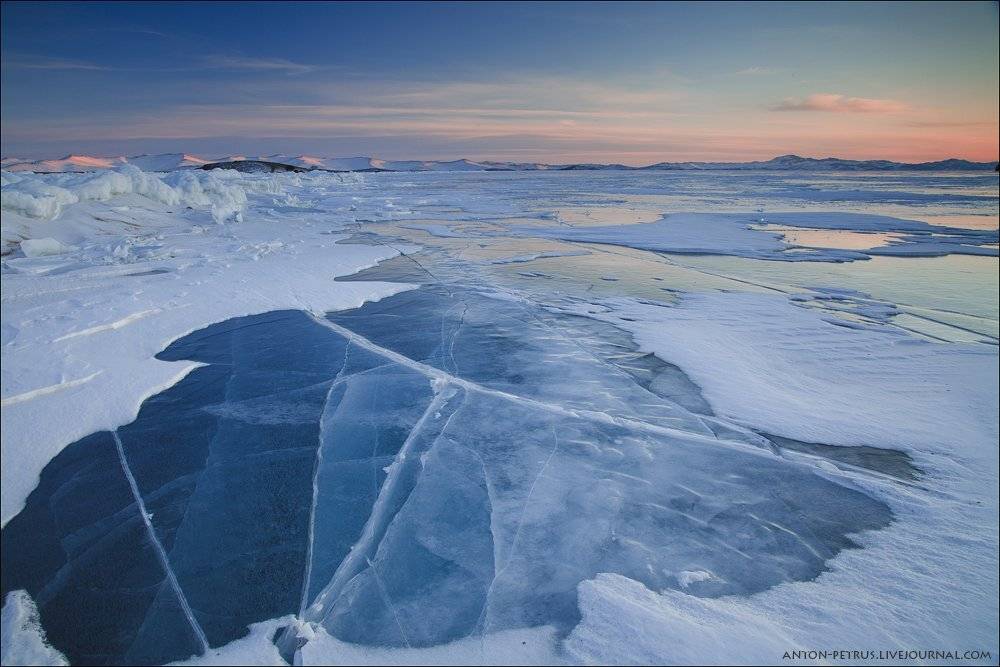 закат,март,весна,байкал,лед,озеро, Антон Петрусь