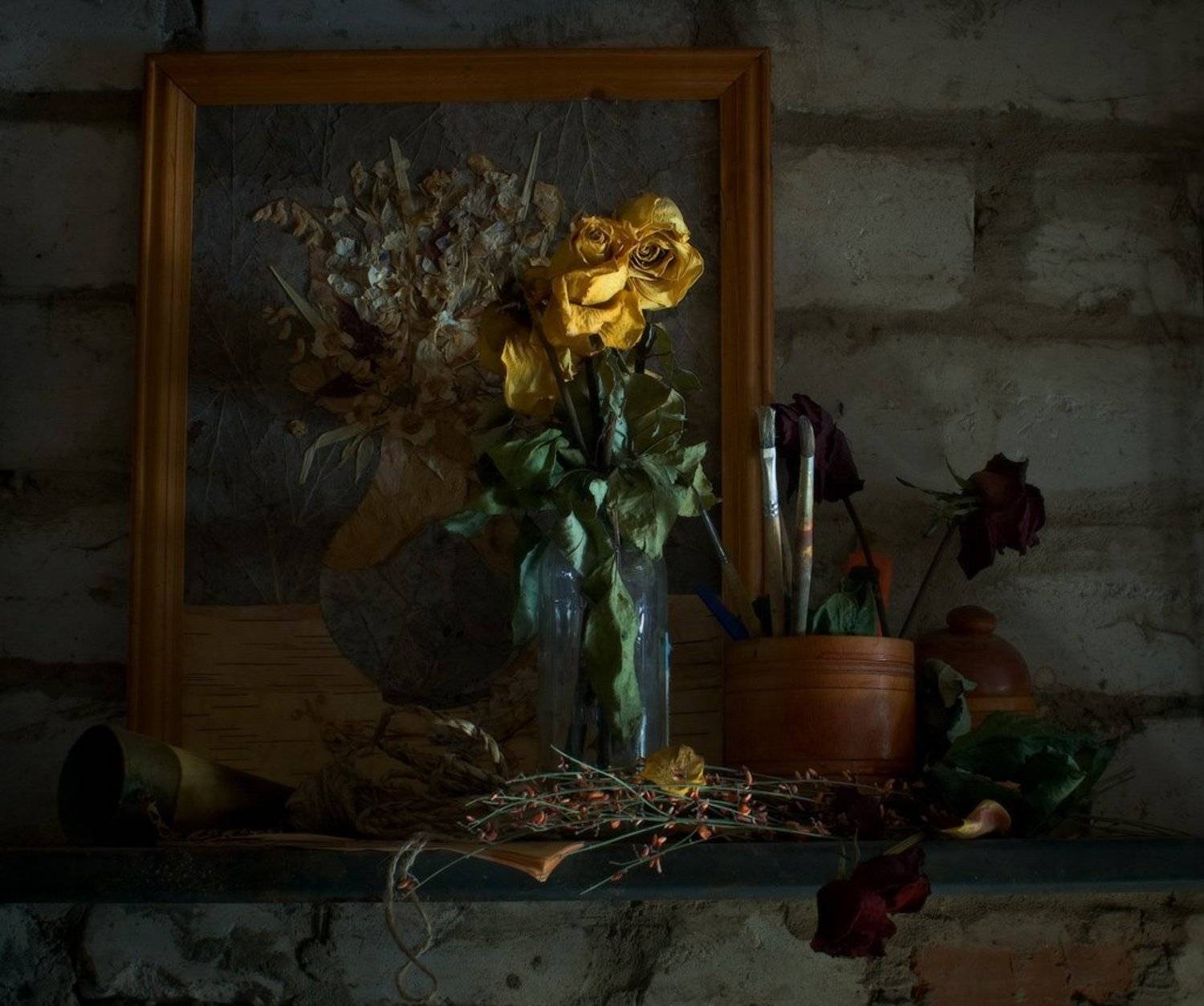 цветы, натюрморт, желтый, свет, тень, Дмитрий Алексеев
