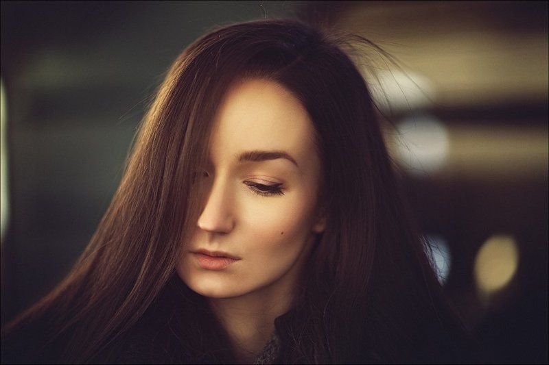 girl, portrait, yellow, gold, bokeh sunny фото превью