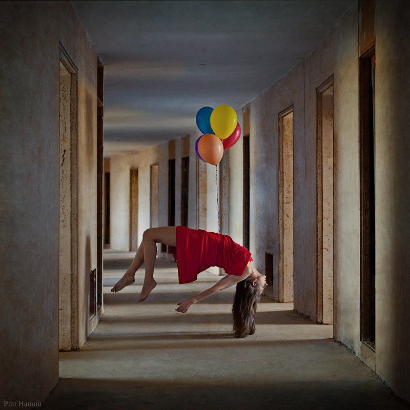 woman, color, balloons Alexandra фото превью