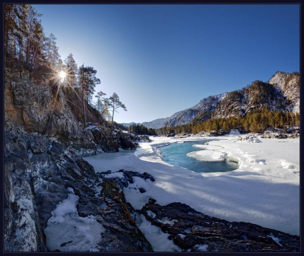 алтай, катунь, весна, утро, река, лед, горы, скалы, солнце, ярославский, виталий, Виталий из Н-ска