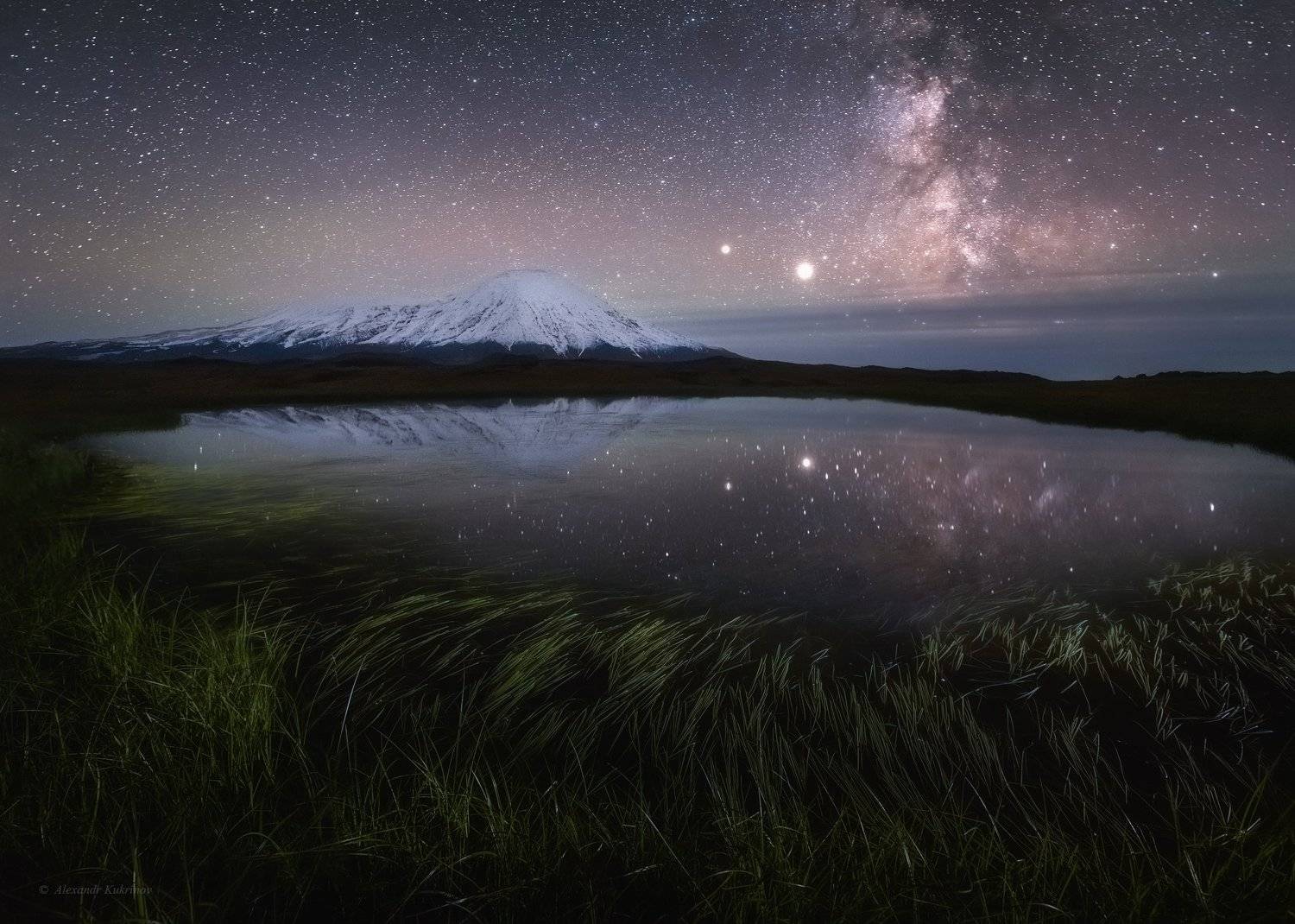 камчатка,толбачик,ночь,пейзаж,звёзды, Александр Кукринов