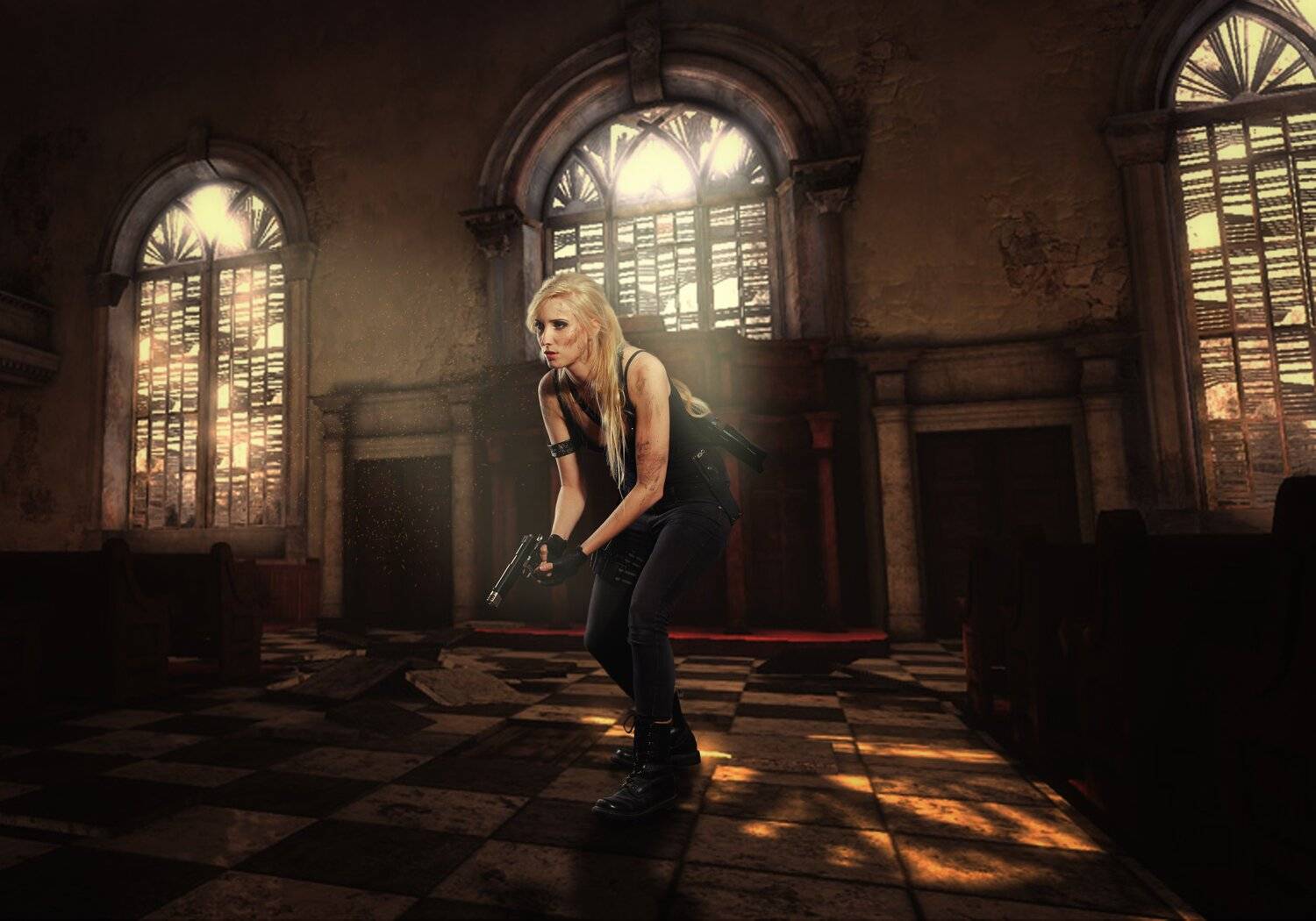 девушка, заброшенное здание, Sergii Vidov