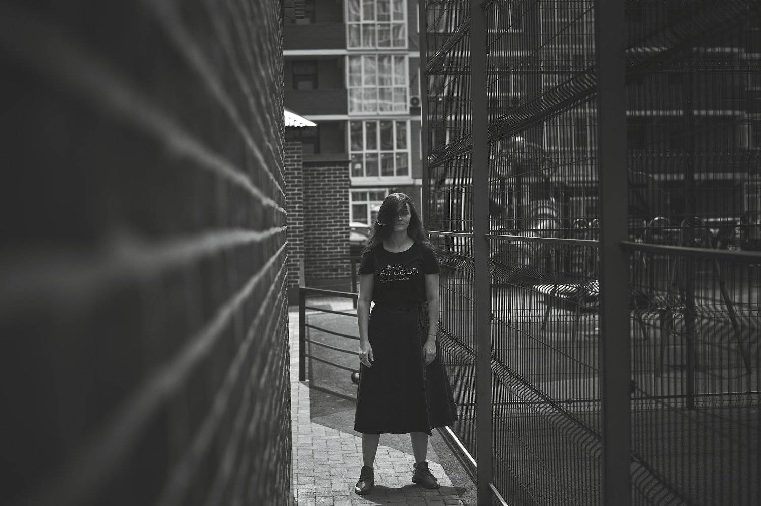 чб,девушка, портрет, город, портрет, DMITRIY MOISEEV