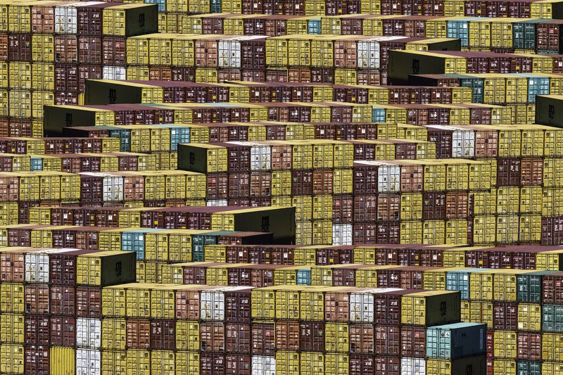container, abstraction, texture, landscape, stack, port, Odesa Loads and loads of containers фото превью