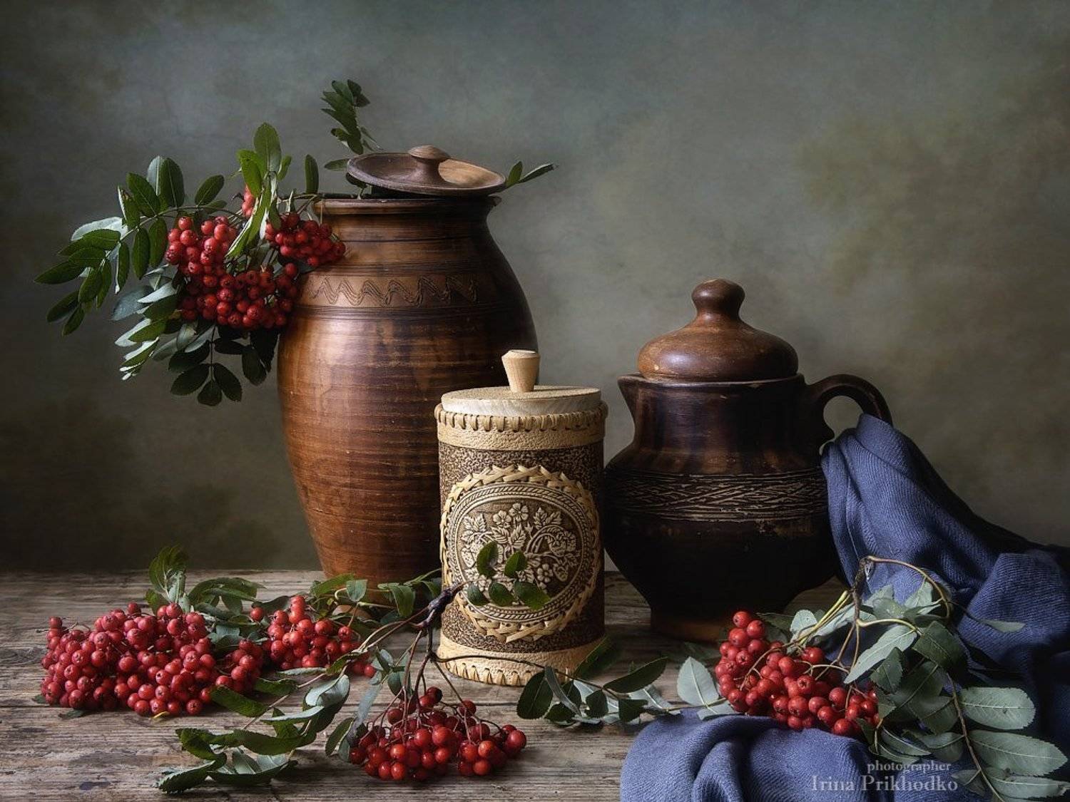 натюрморт, осень, рябина, настроение, винтажный, Ирина Приходько