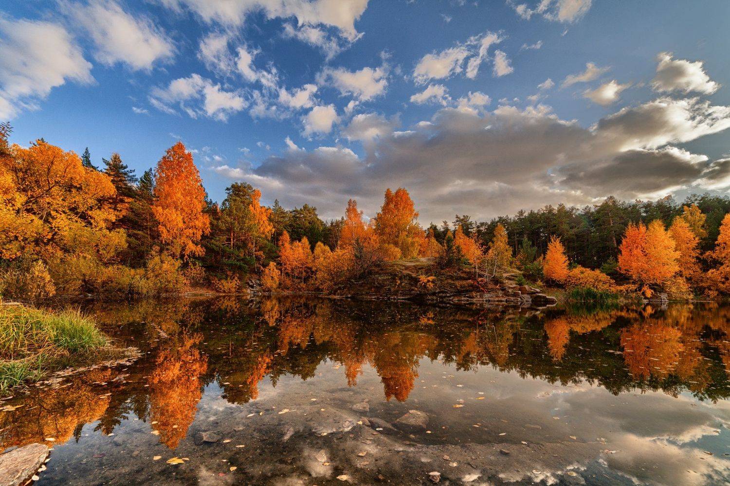 осень, пейзаж, южный урал, челябинск, шершнёвский  бор, Данил Ромодин