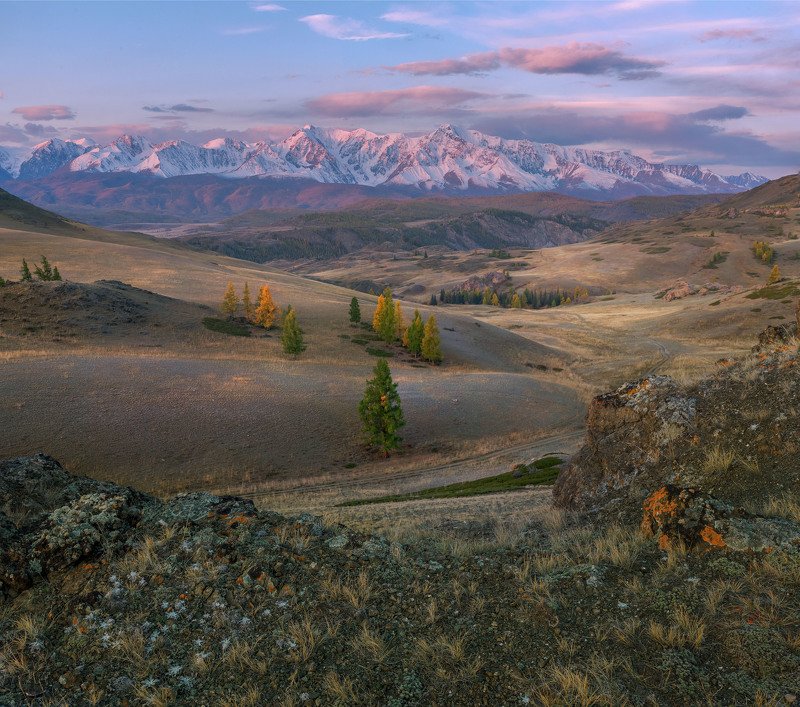Курайская степь осенним утром. фото превью